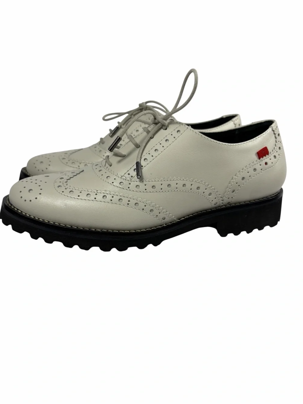 NWOB Marc Joseph pale grey Wingtip Brogue Oxfords with lugg soles. Size 6.5